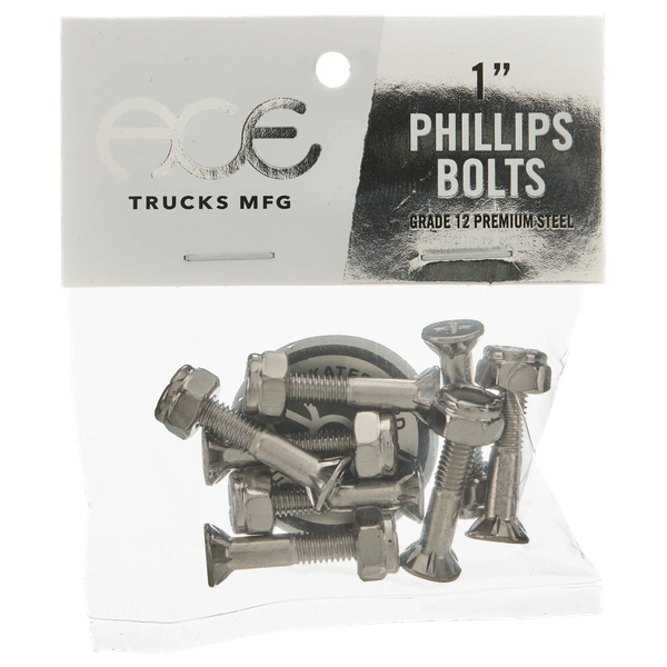 ACE 1" PHILLIPS HARDWARE SET SILVER