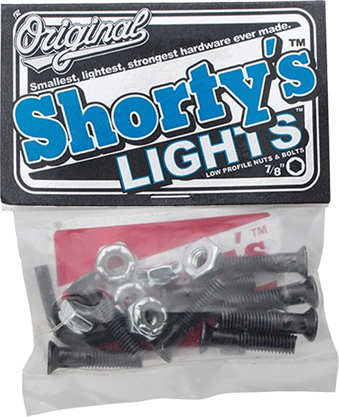 SHORTYS LIGHTS SKATEBOARD HARDWARE 7/8 Phillips (SET of 8)