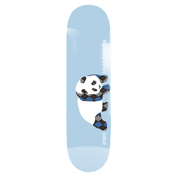 ENJOI BARLETTA ARGYLE PANDA SKATEBOARD DECK-8.5 LT.BLUE