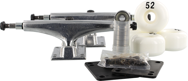 ESSENTIALS COMP PK RAW W WHT 52mm Skateboard Trucks Set of 2 Trucks