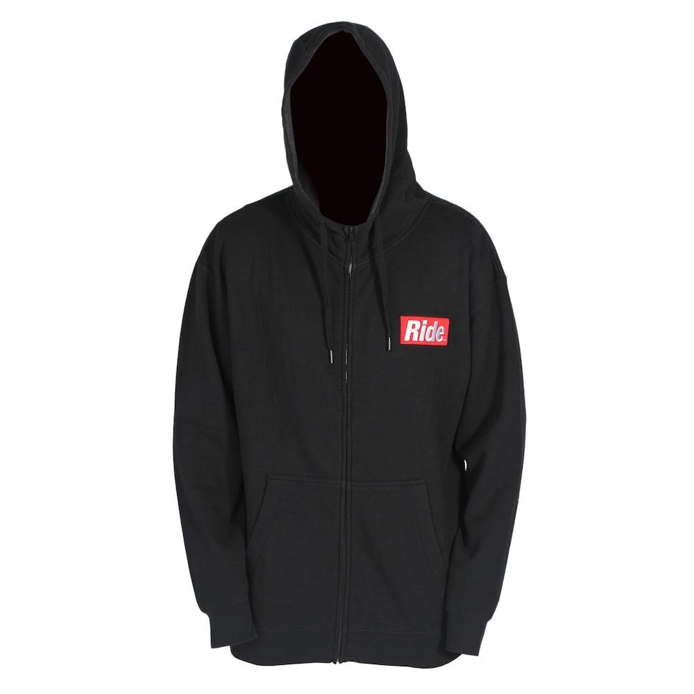 Ride Bar Zip Hoody Mens Black S
