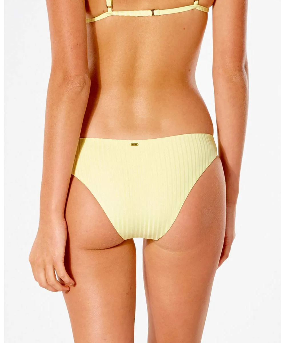 Rip Curl Premium Surf Cheeky Swim Bottoms Light Yellow S