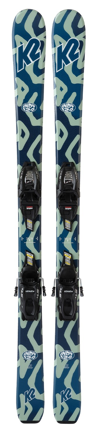 K2 Indy Jr Skis FDT 4.5 QuikClick Blue 88