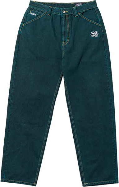 KROOKED EYES DENIM TWILL PANT XXLARGE GREEN OVERDYE