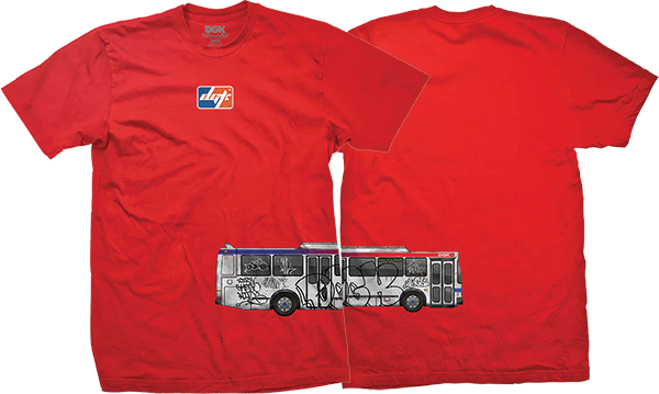 DGK TRANSPORTATION SS TSHIRT MEDIUM RED