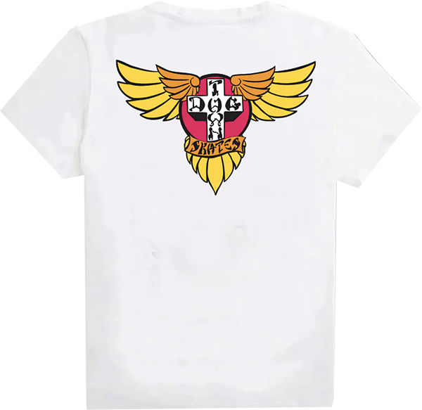 DOGTOWN WINGS 70'S SS TSHIRT XLARGE WHITE