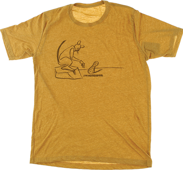 THE HEATED WHEEL PEANUT PONDER SS TSHIRT LARGE GOLD
