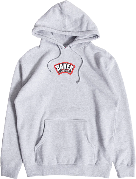 BAKER ARCH LOGO HD SWT LARGE HEATHER GREY