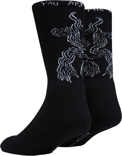 TOY MACHINE VOID CREW SOCKS BLACK 1pr