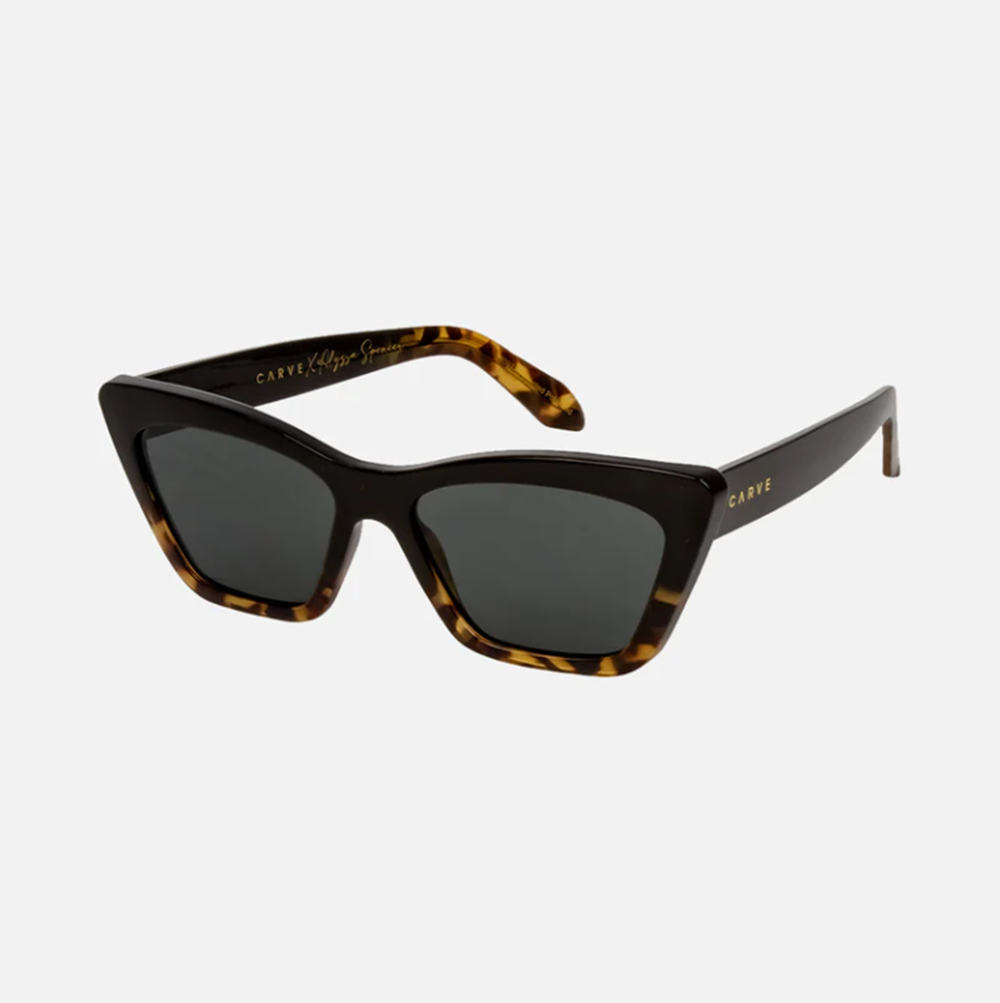 Carve Tahoe II Ayssa Spencer Polarized Sunglasses Gloss Brown Tort Grey Lens