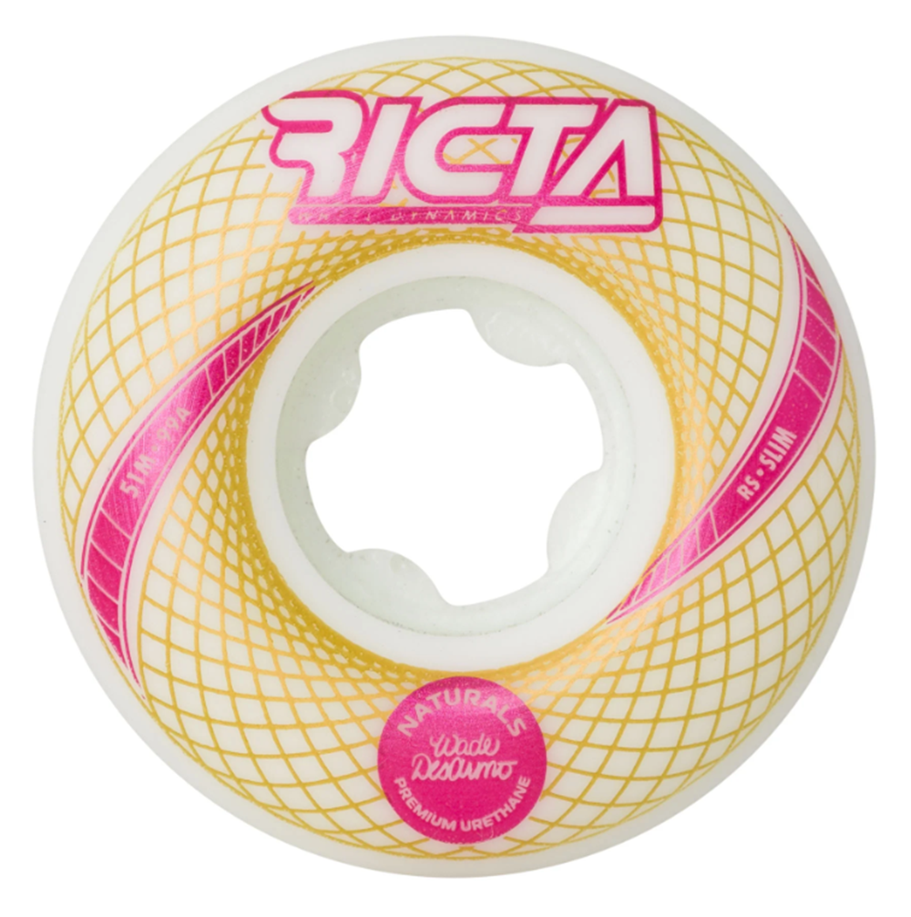 Ricta Desarmo Vortex Nat Slim Wheels White Gold Red 51mm/99a