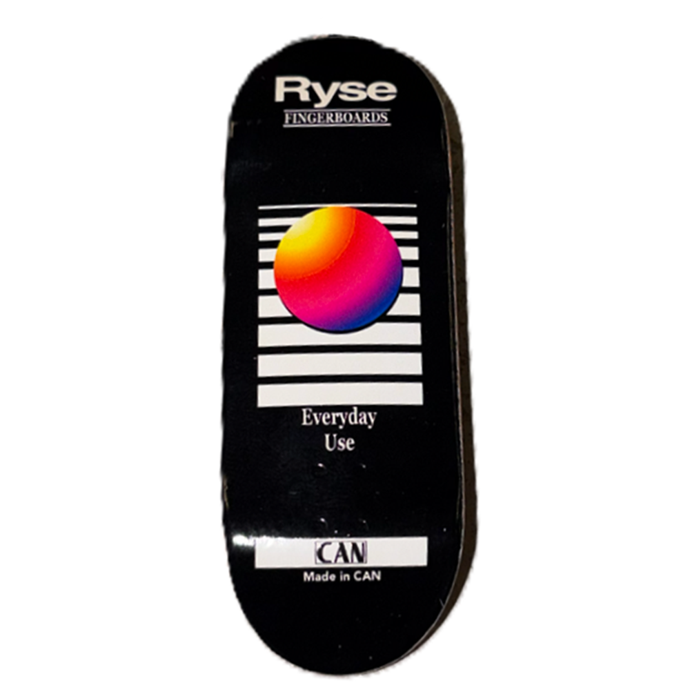 RYSE Broadcast Fingerboard Deck Black 34mm OG Asgard