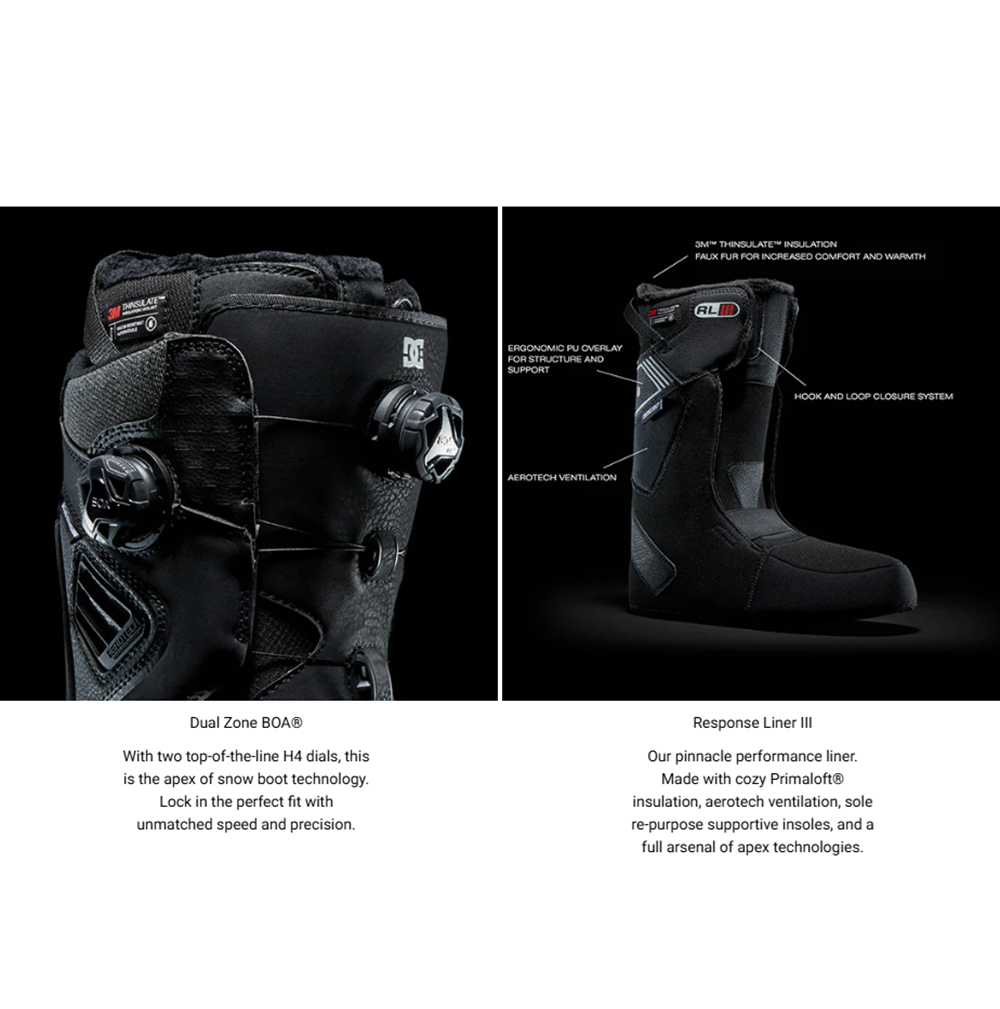 DC Judge Snowboard Boots Mens Black White 10.5