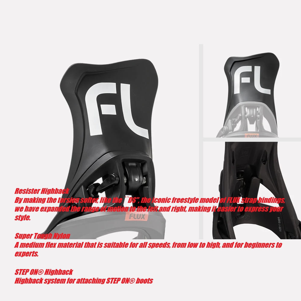 Flux DS StepOn Snowboard Bindings White Scales Medium
