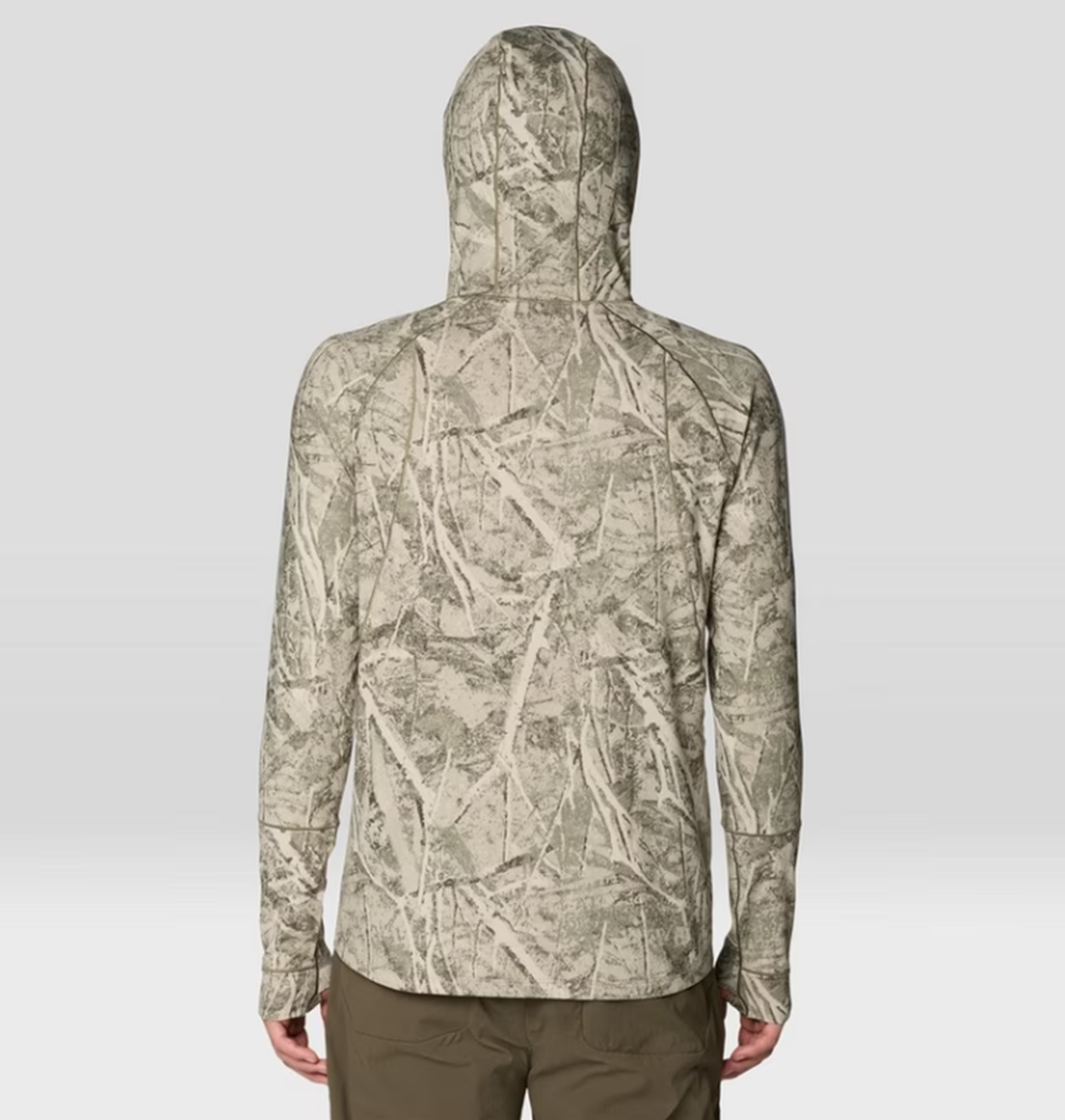 Mountain Hardwear Butter Up Longsleeve UPF Hoodie Mens Stone Camo
