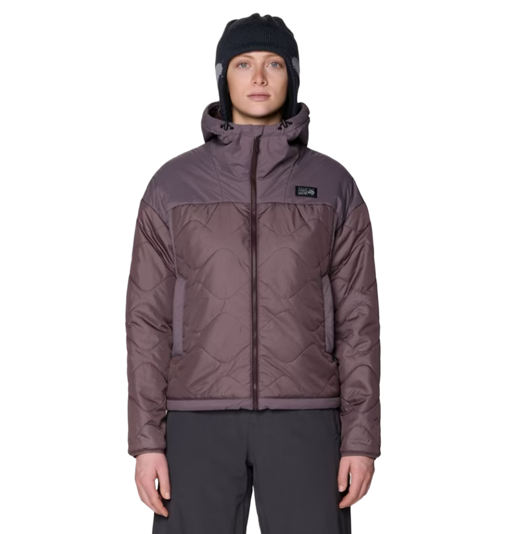 Mountain Hardwear Apres Pro Insulated Hooded Jacket Womens Purple Sage L