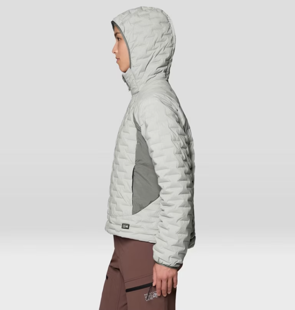 Mountain Hardwear Stretchdown Light Hooded Jacket Womens Gamma Grey