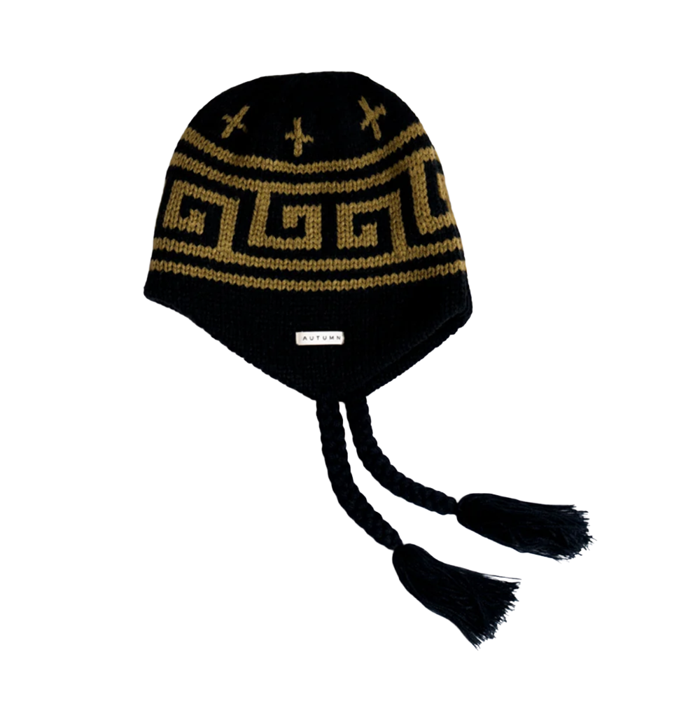 Autumn Niseko Ear Flap Beanie Black