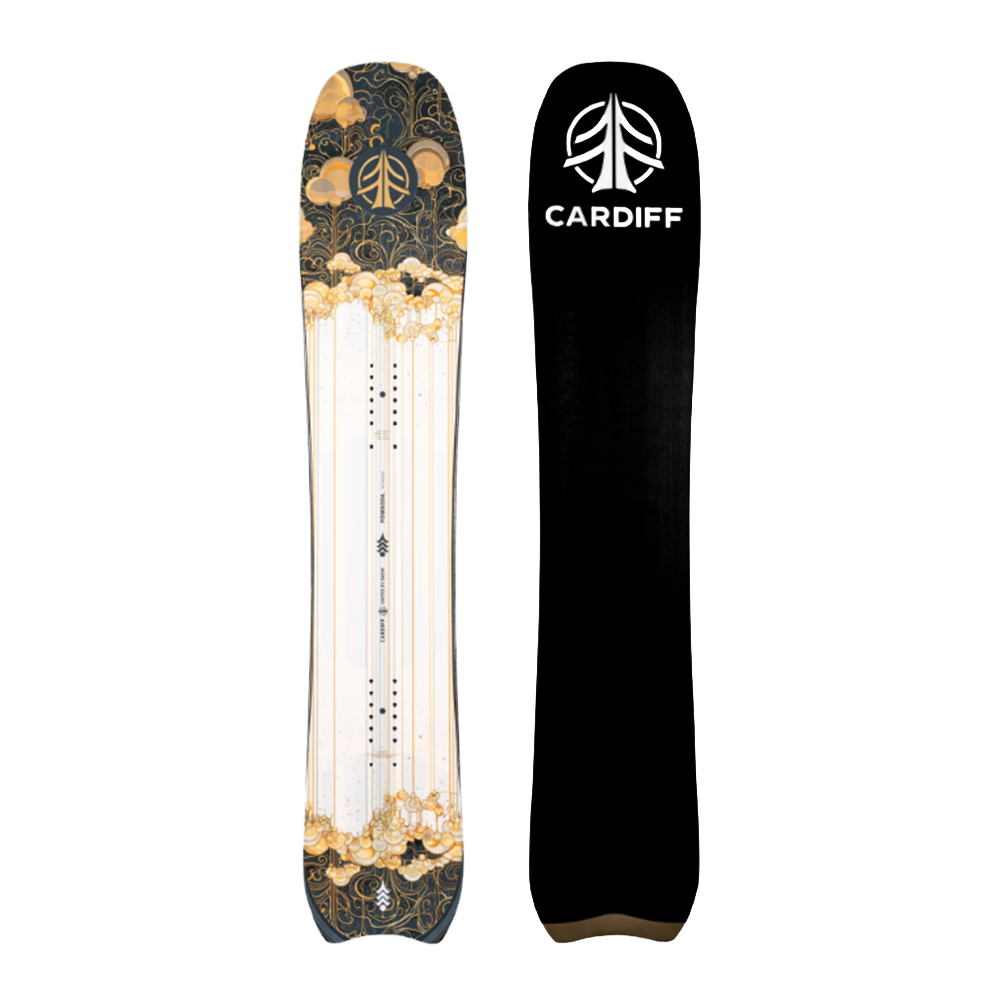Cardiff Powgoda Enduro Snowboard White Gold 162