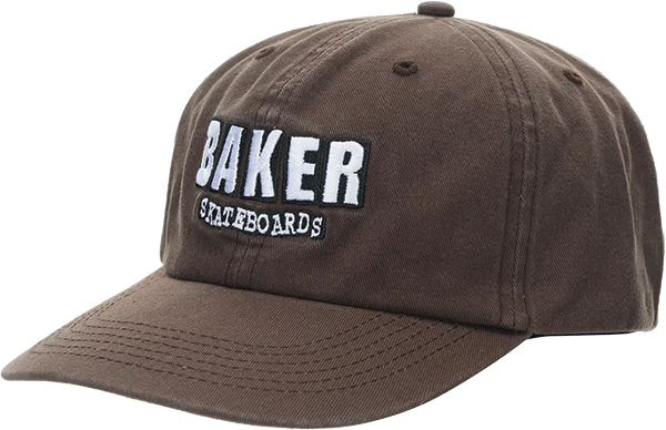 BAKER CLASSIC LOGO DAD HAT ADJ BROWN