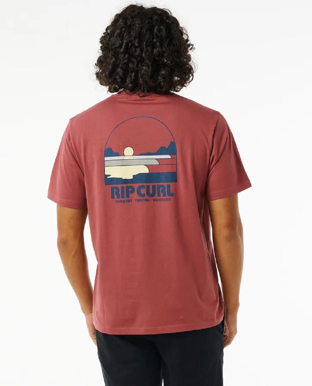 Rip Curl Surf Revival Line Up Tshirt Apple Butter Relaxed Fit XL