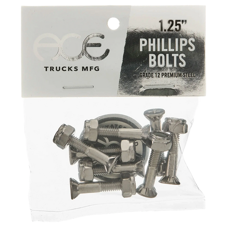 ACE 1.25" PHILLIPS HARDWARE SET SILVER