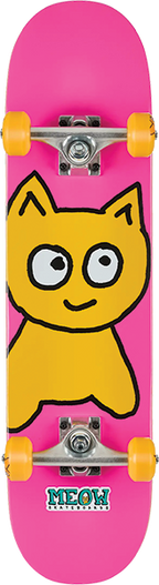 MEOW BIG CAT SKATEBOARD COMPLETE-7.25 PINK
