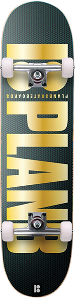 PLAN B OG LOGO SKATEBOARD COMPLETE 8.0 GOLD FOIL