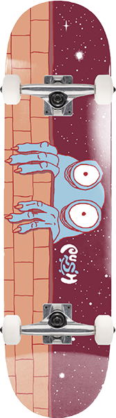 PUSH CREEPER NIGHT FP SKATEBOARD COMPLETE 7.75 BURGUNDY