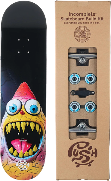 PUSH SHARKY BIG (IN SKATEBOARD COMPLETE) 8.0 BLACK