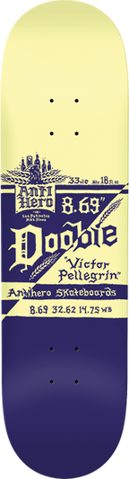 ANTI HERO PELLEGRIN DOOBIE MAS FRESCOS SKATEBOARD DECK-8.69 PURPLE