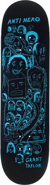 ANTI HERO TAYLOR EXPRESSIONS SKATEBOARD DECK 8.38 BLACK