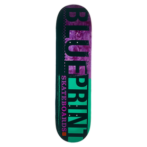 BLUEPRINT KEPT SKATEBOARD DECK-8.25 DK GRN/PURPLE STAIN