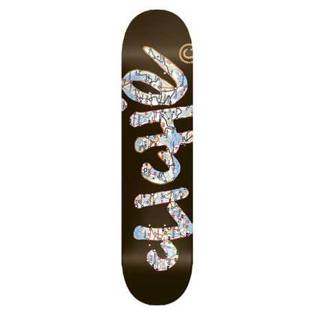 CLICHE HANDWRITTEN ATLAS SKATEBOARD DECK-8.37 BLACK