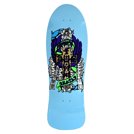 DT DRESSEN HANDS80S SKATEBOARD DECK-10.05x30.6 LT.BLU PEARL