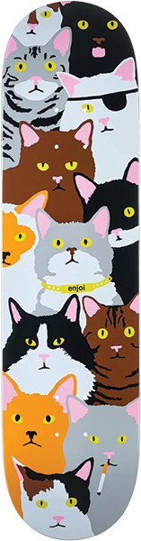 ENJOI CAT COLLAGE SKATEBOARD DECK 8.0 R7