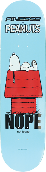 FINESSE PEANUTS NO NOT TODAY SKATEBOARD DECK 8.12