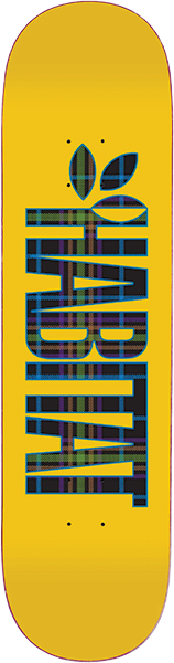 HABITAT APEX TWIN TEXTILE SKATEBOARD DECK 8.5 YELLOW