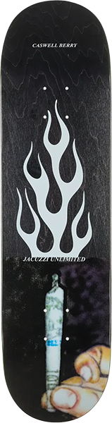 JACUZZI BERRY ROLL UP SKATEBOARD DECK 8.25 BLACK EX7