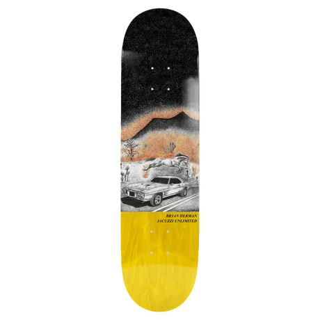 JACUZZI HERMAN FIRE BIRD SKATEBOARD DECK-8.0 YELLOW EX7