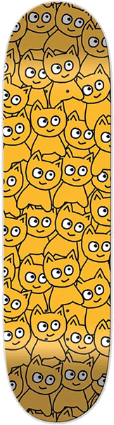 MEOW STICKER PILE SKATEBOARD DECK-8.25 OG