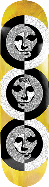 OPERA 50 50 SKATEBOARD DECK 8.25 YELLOW OILSLICK EX7