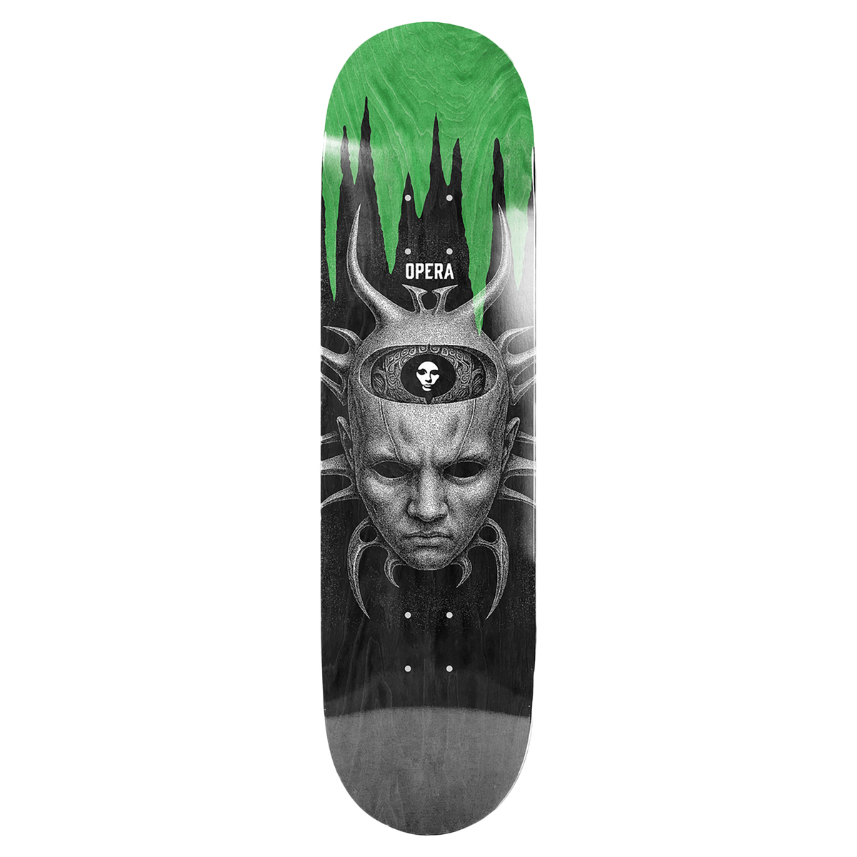 OPERA WOOD SPIDER SKATEBOARD DECK-8.75 BLACK/GREEN EX7