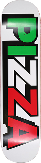 PIZZA TRI LOGO SKATEBOARD DECK-8.12 WHITE