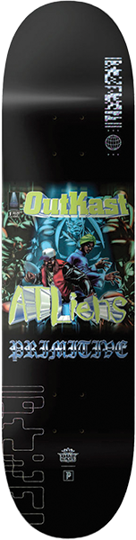 PRIMITIVE ATLIENS SKATEBOARD DECK 8.25 BLACK
