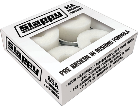 SLAPPY STANDARD BUSHINGS/WASHERS SET 85A WHITE 2pr