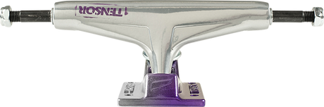 TENSOR REG ALUM 5.5 STENCIL MIRROR RAW/PURPLE FADE TRUCKS SET