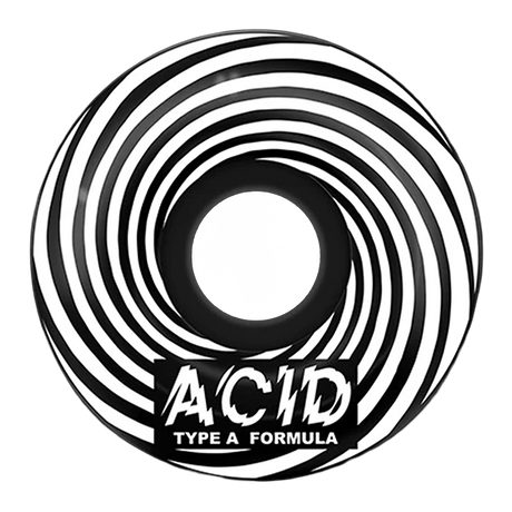 ACID TYPE A SWIRL SIDECUTS 54MM 101A BLACK WHEELS SET