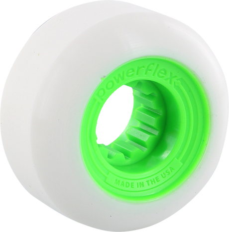 POWERFLEX GUMBALL 58mm 83b WHT/LIME WHEELS SET