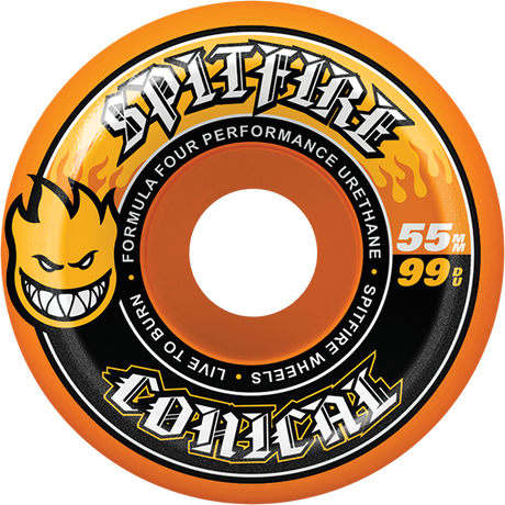 SPITFIRE F4 99A CONICAL 55MM ORG WHEELS SET
